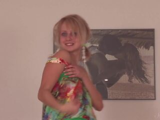 Luscious Blonde girlfriend Adelaida Rubbing And Fucking Her Young Cunt!
